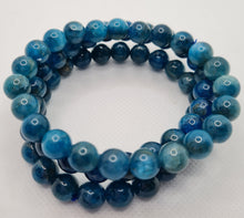 Load image into Gallery viewer, Blue Apatite Beaded Bracelet (6mm)
